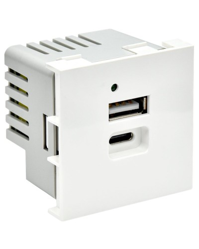 Розетка USB A+C 4,2А PRIMER РКЮ-25-40-П белый IEK (PR-KK40D-RU-0-2-AC-K01). Розетка USB. IEK в Абакане