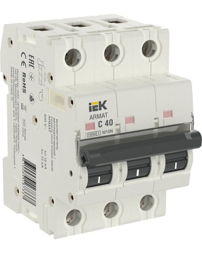 M10N 3P C 40А 10кА ARMAT (AR-M10N-3-C040). Автоматический выключатель. IEK в Абакане