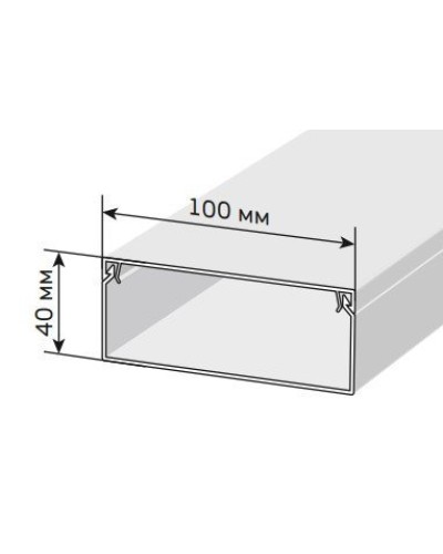 Короб 100х40 ЭЛЕКОР (CKK10-100-040-1-K01). Кабель-канал с двойным замком. IEK в Абакане