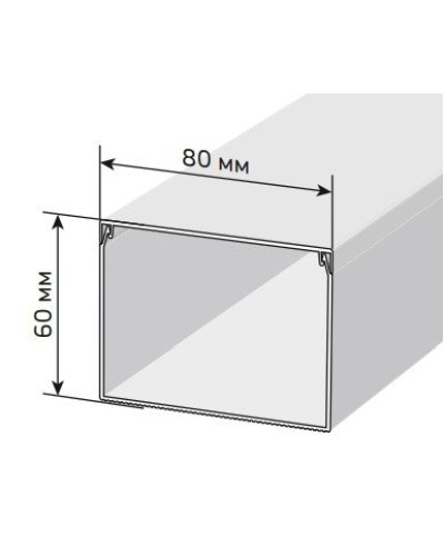 Короб 80х60 ЭЛЕКОР (CKK10-080-060-1-K01-008). Кабель-канал с двойным замком. IEK в Абакане