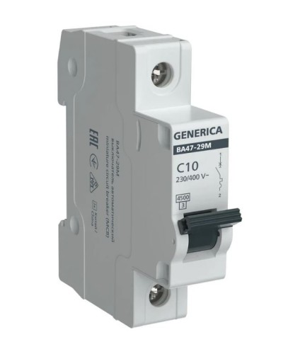 GENERICA ВА47-29М 1P C 10А 4,5кА (MVA21-1-010-C-G). Автоматический выключатель. IEK в Абакане