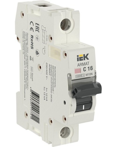 M10N 1P C 16А 10кА ARMAT (AR-M10N-1-C016). Автоматический выключатель. IEK в Абакане