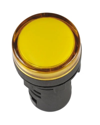 Лампа AD22DS (LED) матрица D22 мм желтый 12В AC/DC желтый (BLS10-ADDS-012-K05). Светосигнальный индикатор. IEK в Абакане