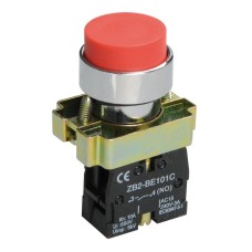 Кнопка LAY5-BL41 без подсветки красная 1з (BBT70-BL-K05). Кнопка без подсветки. IEK