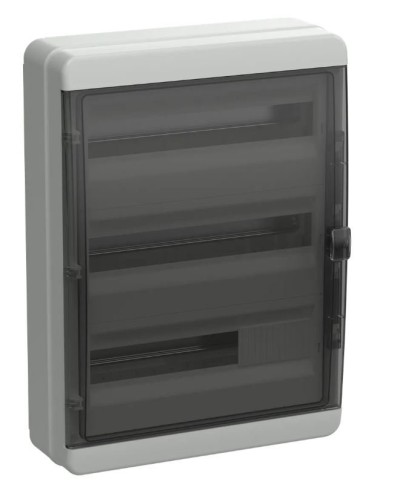 Корпус пластиковый КМПн-54 IP65 TEKFOR (TF5-KP72-N-54-65-K03-K02). Корпус модульный пластиковый черная прозрачная дверь. IEK в Абакане