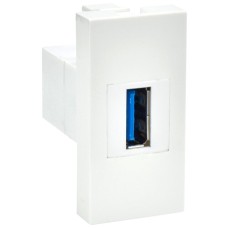 Розетка USB A 3.0 PRIMER РКЮ-10-00-П белый IEK (PR-KK40D-RU-0-1-A3-K01). Розетка USB. IEK