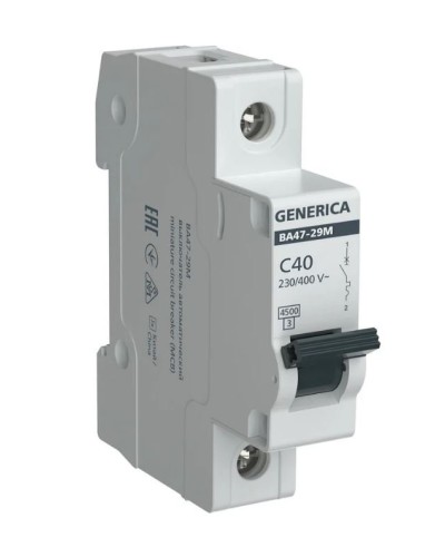 GENERICA ВА47-29М 1P C 40А 4,5кА (MVA21-1-040-C-G). Автоматический выключатель. IEK в Абакане