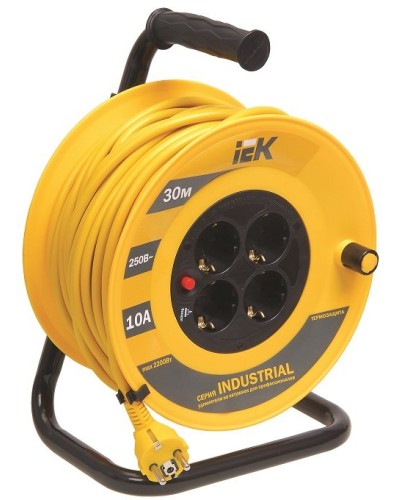 УК30 4 места, 30м (WKP15-16-04-30). Удлинитель на катушке Industrial. IEK в Абакане