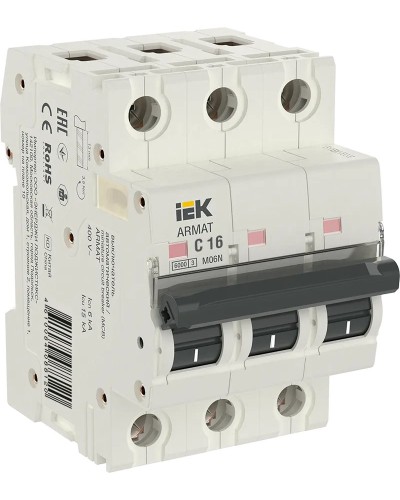 M06N 3P C 16А 6кА ARMAT (AR-M06N-3-C016). Автоматический выключатель. IEK в Абакане