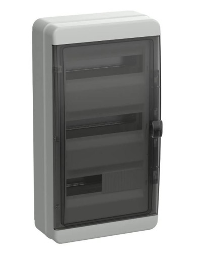 Корпус пластиковый КМПн-36 IP65 TEKFOR (TF5-KP72-N-36-65-K03-K02). Корпус модульный пластиковый черная прозрачная дверь. IEK в Абакане