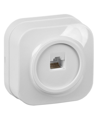 Розетка RJ45 кат.5E о/у РК10-ХБ белый IEK GLORY (EKH10-K01). Розетка компьютерная. IEK в Абакане