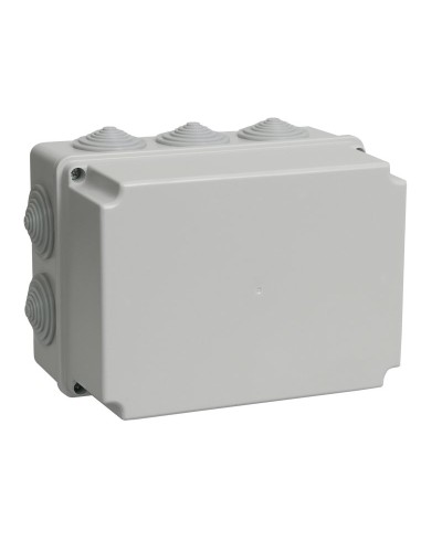 Коробка распаячная КМ41246 190х140х120 открытой проводки IP55 10 гермовводов серая (UKO10-190-140-120-K41-55). Коробка распаячная безгалогенная (HF). IEK в Абакане