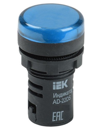 Лампа AD22DS (LED)матрица D22мм синий 230В (BLS10-ADDS-230-K07). Светосигнальный индикатор. IEK в Абакане