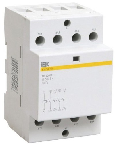 Контактор модульный КМ63-40 AC/DC (MKK21-63-40). Контактор модульный. IEK в Абакане
