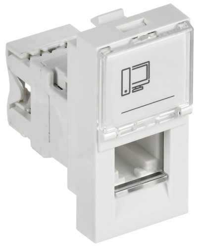 Розетка RJ45 кат.6 PRIMER РКИ-10-00-П-6 белый IEK (PR-KK40D-RI-0-1-C06U-K01). Розетка RJ-45. IEK в Абакане