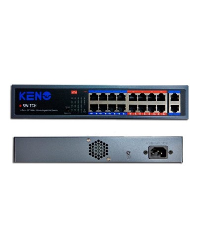 KN-SW1602POE+. Коммутатор с питанием по PoE. KENO в Абакане