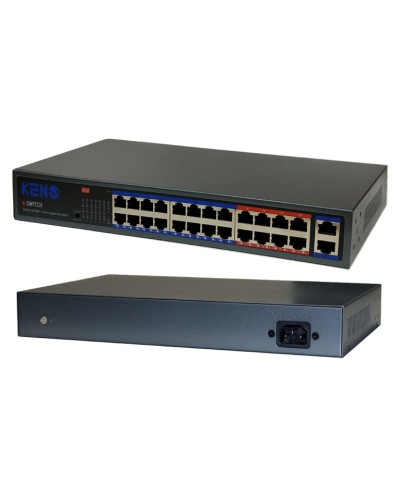 KN-SW2402POE+. Коммутатор с питанием по PoE. KENO в Абакане