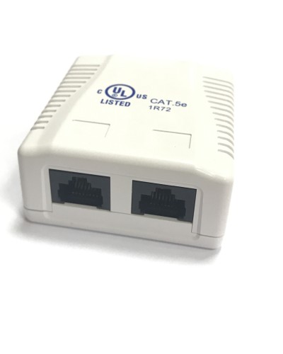 RJ-45-2 (8P8C) CAT5e, 2 выхода (LISTED) компьютерная розетка: Розетка компьютерная 2 выхода в Абакане