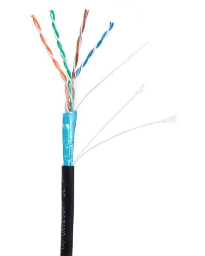 F/UTP 4pair, Cat5e, Out, PE (EC-UF004-5E-PE-BK-1). Кабель «витая пара» (LAN) для структурированных систем связи. NETLAN в Абакане