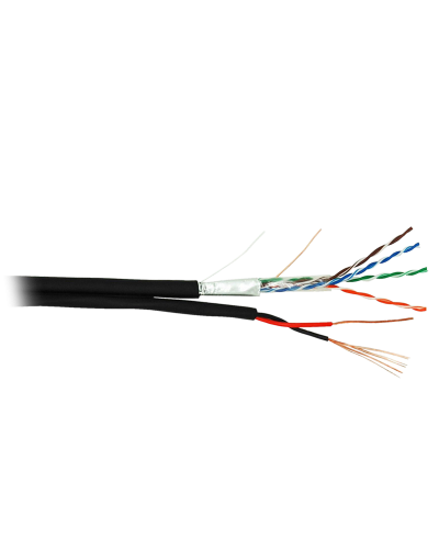 F/UTP 4pair, Cat5e, Out, PVC+PWR (EC-UF004-5E-PC050-PE-BK). Кабель «витая пара» (LAN) для структурированных систем связи. NETLAN в Абакане