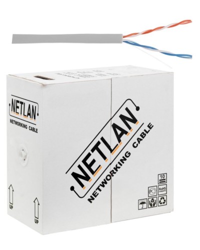 U/UTP 2pair, Cat5, In, PVC, CCA (CCA-UU002-5-PVC-GY) . Кабель «витая пара» (LAN) для структурированных систем связи. NETLAN в Абакане