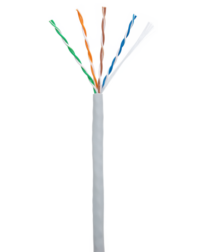U/UTP 4pair, Cat5e, In, PVC (EC-UU004-5E-PVC-GY-1). Кабель «витая пара» (LAN) для структурированных систем связи. NETLAN в Абакане
