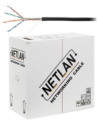 U/UTP 4pair, Cat5e, Out, PE, CCA (CCA-UU004-5E-PE-BK) . Кабель «витая пара» (LAN) для структурированных систем связи. NETLAN в Абакане