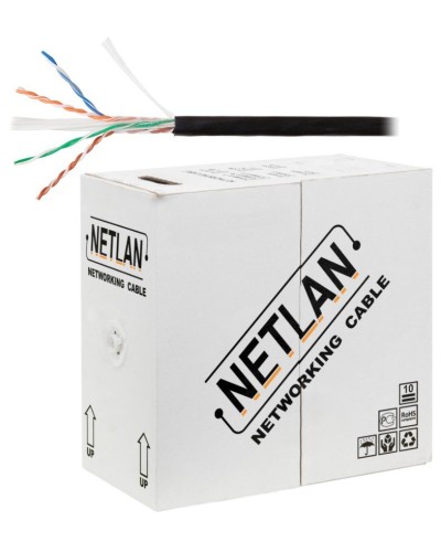 U/UTP 4pair, Cat6, Solid, Out, PE (EC-UU004-6-PE-BK). Кабель «витая пара» (LAN) для структурированных систем связи. NETLAN в Абакане