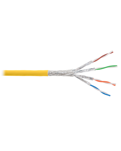 S/FTP, 4pair, Cat7a, Solid, In, LSZH (NKL 4375C-YL). Кабель «витая пара» (LAN) для структурированных систем связи. NIKOLAN в Абакане
