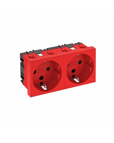 STD-D0 SRO2, (6120028). Розетка 0° двойная 2х2К+З, со шторками, 16А 250В красная. OBO Bettermann в Абакане