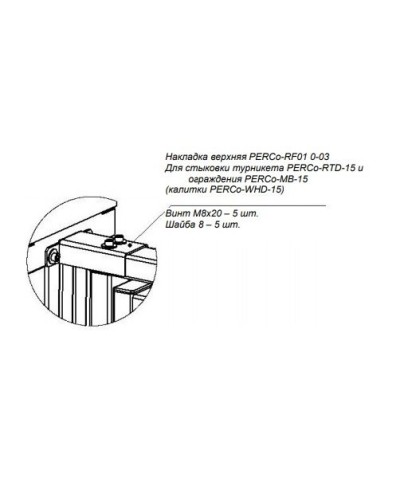 PERCo-RF01 0-03. Накладка верхняя. PERCo в Абакане