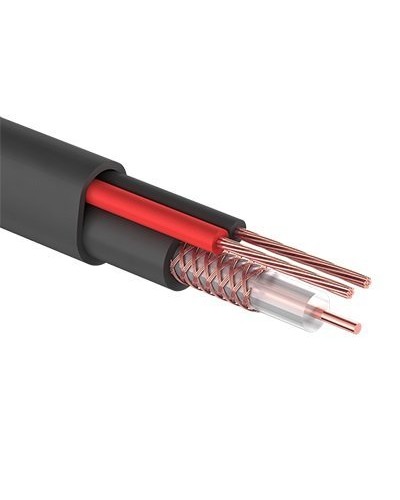 КВК-П-2+2x0,75 мм² (Cu/CCA) черный PROconnect (01-4109). Кабель комбинированный для систем видеонаблюдения. PROCONNECT в Абакане