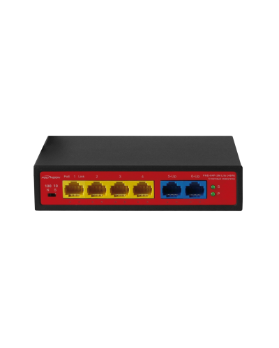 PND-04P-2M Lite (48W). Коммутатор неуправляемый 6-портовый с функцией PoE. Polyvision в Абакане