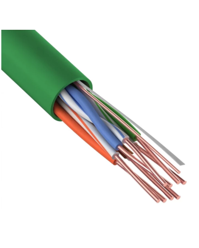 U/UTP, CAT 5e, нг(А)-LSLTx, 4х2х0,52мм, 24AWG, INDOOR, SOLID, зеленый, 305м REXANT (01-0061). Кабель «витая пара» (LAN) для структурированных систем связи. Rexant в Абакане