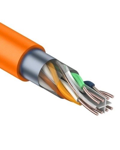 F/UTP, CAT 6, ZH нг(А)-HF, 4PR, 23AWG, INDOOR, SOLID, оранжевый, 305 м, REXANT (01-0151). Кабель «витая пара» (LAN) для структурированных систем связи. Rexant в Абакане