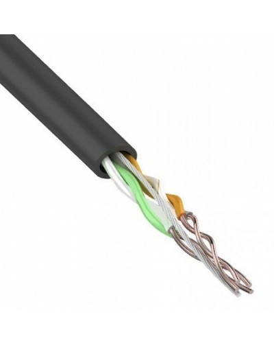 U/UTP, CAT 5e, PE, 2PR, 24AWG, OUTDOOR, SOLID, черный, 305м, REXANT (01-0025). Кабель «витая пара» (LAN) для структурированных систем связи. Rexant в Абакане