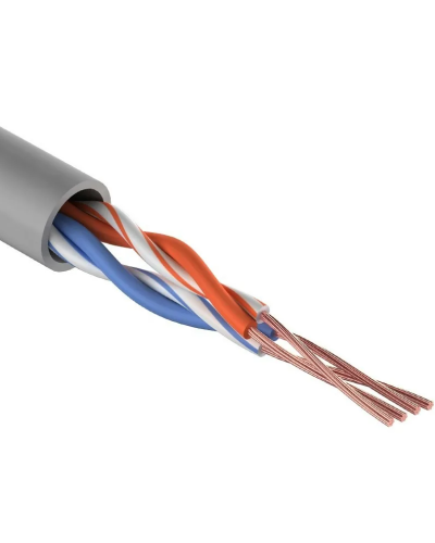 U/UTP, CAT 5e, PVC, 2PR, 24AWG, INDOOR, STRANDED, серый, 305м REXANT (01-0026). Кабель «витая пара» (LAN) для структурированных систем связи. Rexant в Абакане