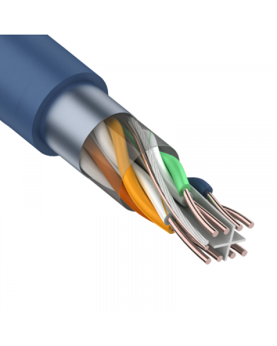 F/UTP, CAT 6, PVC, 4PR, 23AWG, INDOOR, SOLID, синий, 305 м, REXANT (01-0147). Кабель «витая пара» (LAN) для структурированных систем связи. Rexant в Абакане