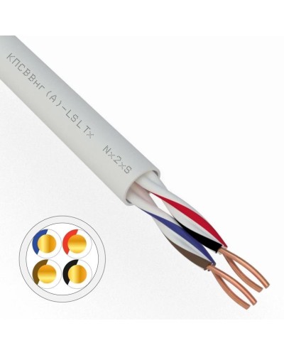 КПСВВнг(А)-LSLTx 2х2х0,75 REXANT (01-4876). Кабель для систем передачи данных пониженной пожароопасности c низким дымо- и газовыделением, с низкой токсичностью продуктов горения. Rexant в Абакане