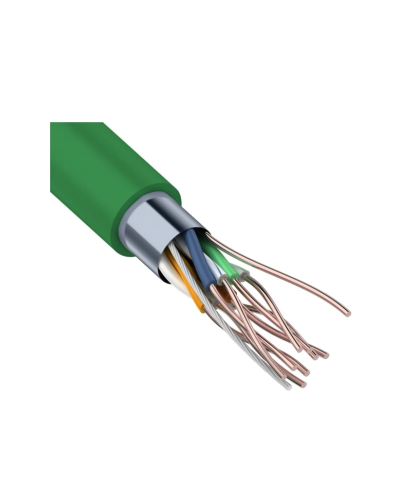 F/UTP, CAT 5e, нг(А)-LSLTx, 4х2х0,52мм, 24AWG, INDOOR, SOLID, зеленый, 305м REXANT (01-0161). Кабель «витая пара» (LAN) для структурированных систем связи. Rexant в Абакане