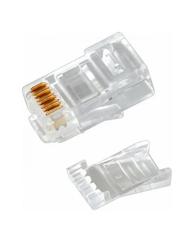 Разъем RJ-45(8P8C) под витую пару, UTP, CAT 6, с вставкой REXANT (05-1031). Разъем RJ-45. Rexant в Абакане