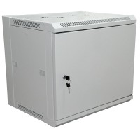 Шкаф телекоммуникационный 19 настенный 6U 600×450×370 мм (ШxГxВ) - передняя дверь металл, боковые стенки съемные (разобранный), RAL 7035 (04-2210). Шкаф телекоммуникационный 19 настенный 6U. Rexant