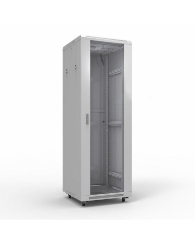 Шкаф телекоммуникационный 19 напольный 42U 600х800 мм, передняя дверь стекло, задняя дверь металл, RAL 7035 (состоит из 3 частей) (04-2306). Шкаф телекоммуникационный 19 напольный 42U. Rexant в Абакане