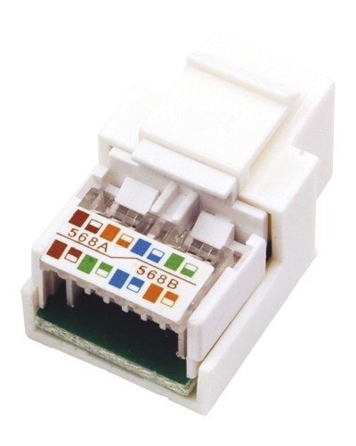 Модуль Keystone Jack RJ-45(8P8C), UTP, CAT 5e, тип 180 градусов, белый REXANT (03-1011). Модуль Keystone Jack. Rexant в Абакане
