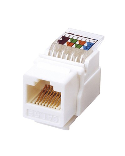 Модуль Keystone Jack RJ-45(8P8C), UTP, CAT 5e, тип 180 градусов, самозажимной, белый REXANT (03-1012): Модуль Keystone Jack в Абакане