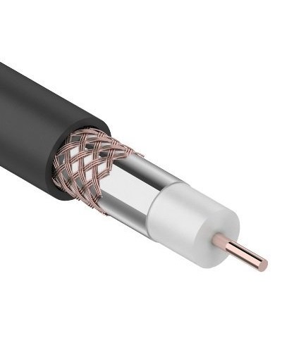 RG-6U+Cu, 75 Ом, Cu/Al/Cu, 64%, 100м. OUTDOOR REXANT (01-2222). Кабель коаксиальный радиочастотный. Rexant в Абакане