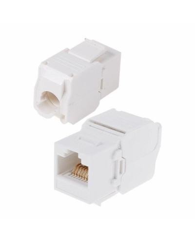Модуль Keystone Jack RJ-45(8P8C) UTP, CAT 6, тип 180 градусов, самозажимной, белый REXANT (05-1052): Модуль Keystone Jack в Абакане