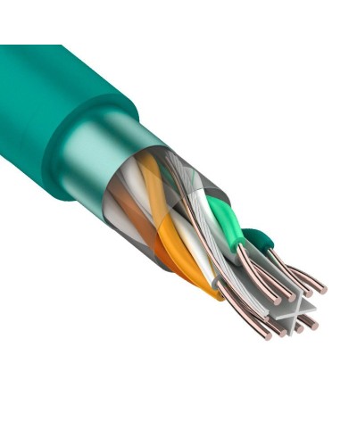 F/UTP, CAT 6, нг(А)-LSLTx, 4х2х0,575мм, 23AWG, INDOOR, SOLID, зеленый, 305м REXANT (01-0171). Кабель «витая пара» (LAN) для структурированных систем связи. Rexant в Абакане