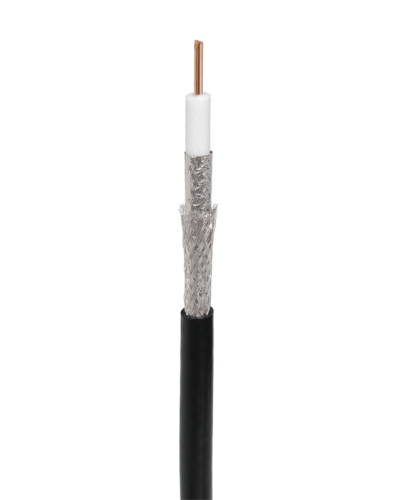 RG-11U, 75 Ом, CCS/Al/Al, 83%, 305 м, черный OUTDOOR (01-3011). Кабель коаксиальный радиочастотный. Rexant в Абакане