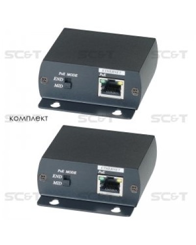 IP01P. Удлинитель Ethernet с PoE. SC&T в Абакане